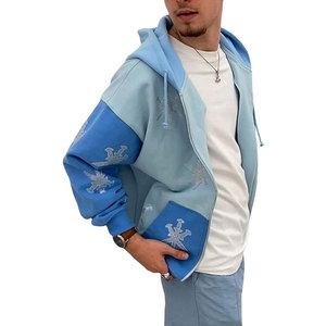 Nouveau design 2025 – Sweats à capuche d'hiver pour hommes, brodés de strass, avec logo personnalisé, 100 % coton, tenue décontractée - Product Image 3