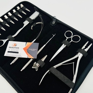 Đa chức năng Remy tóc mở rộng Công cụ tạo kiểu tóc Kit thép không gỉ plier dao cạo phần clip vòng móc phụ kiện tạo kiểu tóc - Product Image 3