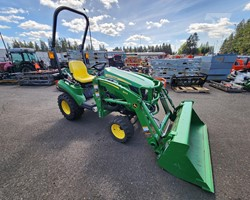 รถแทรกเตอร์มือสองสภาพดี John Deere 1023E ขนาดเล็ก 21.5 แรงม้า ขับเคลื่อน 4 ล้อ ระบบไฮโดรสแตติก รถแทรกเตอร์อเนกประสงค์ขนาดกะทัดรัด ขาย - Product Image 6