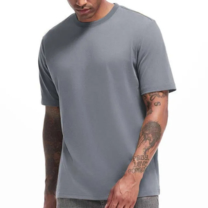 T-shirt Homme Style Urbain en Coton Lourd 100% Coton Écologique Respirant Confortable Coupe Classique - Product Image 2