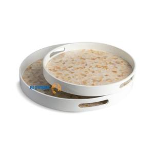 ถาดใส่ของตกแต่งบ้านถาดเสิร์ฟหอยมุกดีไซน์สวยปลอดภัย - Product Image 1