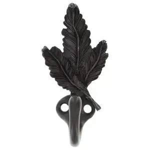 Crochets muraux finis noirs pour accrocher des vêtements Crochet mural pour clé de manteau Personnaliser les décorations Fournisseur en gros indien - Product Image 1