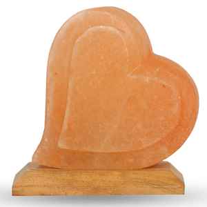 Grace International Services Lámpara de sal ecológica en forma de corazón del Himalaya hecha a mano Estilo moderno de alto grado Artesanía natural - Product Image 2