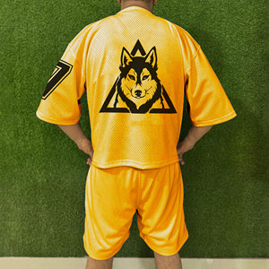 Reddito Sports Unisex Summer High Street Breathable <b>Knitted</b> Polyester/Cotton Basketball Uniform Custom Front Digital OEM Service - Product Image 1