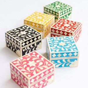 Cajas de incrustaciones de hueso más vendidas, organizador de cajas de madera de Ramadán, cajas cuadradas y rectangulares de regalo, diseño de madera de Lametierartz - Product Image 5