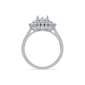 แหวนหมั้นวินเทจเพชรทรงกลมสองวง 1.50 กะรัต ผลิตในห้องปฏิบัติการ ทองคำ 14K สีเหลือง ขาว และโรสโกลด์ |   แหวนลายรัศมีดวงอาทิตย์แบบบริลเลียนท์คัท - Product Image 4