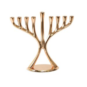 Elegante Menorá Moderna Curva Dorada con Silueta Minimalista para Decoración Premium y Encanto Festivo para Exhibición de Velas - Product Image 1