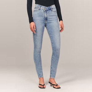 ¡Novedad de 2025! Pantalón vaquero ajustado para mujer, transpirable, cómodo, informal, ropa de calle, personalizado, la mejor cintura personalizada al por mayor - Product Image 4