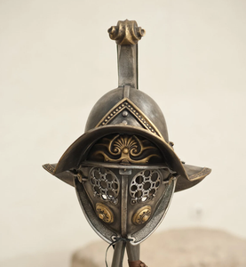 Casco de Roma antigua, escultura de Metal artística de calidad, Imperio Romano, Cosplay, Esparta griega, acero corintio romano antiguo - Product Image 2