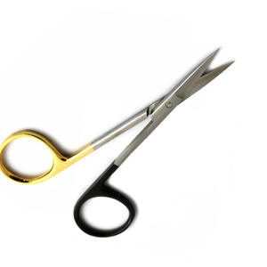 Tijeras quirúrgicas de la mejor calidad, mango recto recubierto de oro y negro, tijera de Cirugía de hoja afilada recta de 5,5 pulgadas - Product Image 2