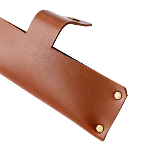 Funda de cuero de estilo rústico para cuchillos de hoja fija, bucle para transporte de cinturón para Bushcraft y caza, personalizable OEM - Product Image 4