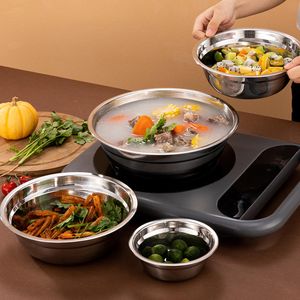 5.5 Inch <b>Metal</b> Prep <b>Bowls</b> for <b>Mixing</b> Soup Storage and Space Saving Dishwasher Safe Party Eco-Friendly - Product Image 4