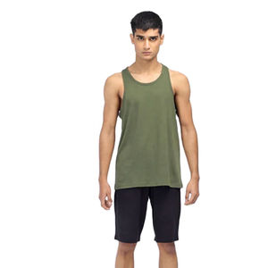 Débardeur de musculation pour homme en polyester/coton tricoté, col en V, de haute qualité, personnalisable, vente en gros, tissu respirant, parfait pour l'entraînement - Product Image 3