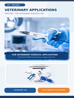 YYF SM1200D 10mm 20cm Pince de chirurgie vétérinaire bipolaire réutilisable pour la coagulation des vaisseaux, à mâchoires droites détachables, pour chirurgie ouverte