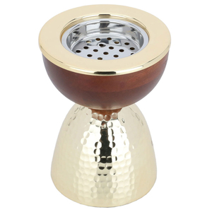 Metal chapado en oro atractivo con quemador de incienso Bakhoor de madera para decoración del hogar Fragancia Bakhoor para suministros de Hotel - Product Image 2