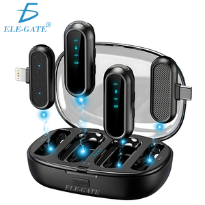 Dual Wireless Lavalier <b>Microphone</b> Set <b>Bluetooth</b> Fast Charging Base Intelligent Type - Product Image 1