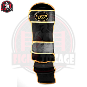 Protector de Espinilla de Boxeo de Cuero con Cierre de Velcro, Ligero, Duradero, con Absorción de Impactos, para Entrenamiento, Precio al por Mayor - Product Image 3