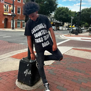 Personalizado para hombre Puff Imprimir Streetwear Tee OEM Fábrica de algodón de gran tamaño T Shirt 3D Raised Logo Design Shirt - Product Image 6