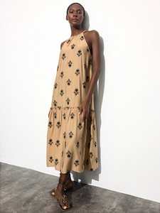 Vestido Boho de Diseño Moderno 2025 para Mujer, Maxi, Manga Corta, Bordado a Máquina, Tejido 100% Algodón Natural, Lavable, Elegante, Casual, al por Mayor - Product Image 6