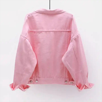 Chaqueta vaquera OEM al por mayor para mujer, abrigo informal de otoño/invierno, estilo streetwear lavado, con botones, 100% algodón, cortavientos y transpirable.