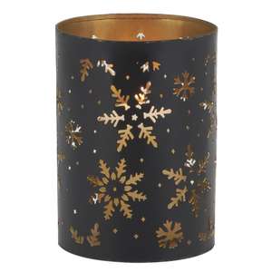 Hot Selling Snowflake Cut Design Metal Votive Candle Holders <b>Wood</b> <b>Lanterns</b> for Home Christmas Decorations Factory Direct - Product Image 2