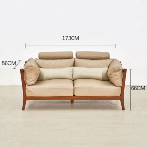 Modern and Elegant Teak <b>Wood</b> <b>Frame</b> Two Seater <b>Sofa</b> Loveseat From <b>Sofa</b> Set Furniture <b>for</b> Living Room - Product Image 2