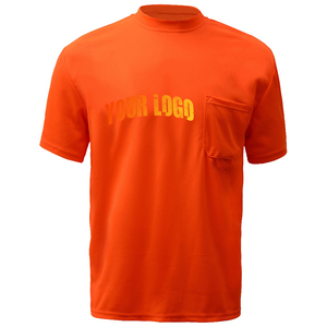 Camiseta de Seguridad de Manga Corta Extra Grande de Alta Visibilidad para Hombre, Camisetas Transpirables con Cinta Reflectante, Logotipo Personalizable - Product Image 5