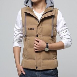 Personnalisation OEM Gilet de mode sans manches pour hommes Veste unie décontractée à bulles rembourrée en polyester avec fermeture éclair pour l'hiver Respirant - Product Image 2
