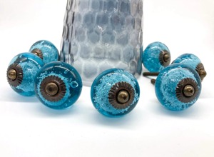 Bouton bleu pour armoires, tiroirs et portes Poignée décorative élégante de couleur unie pour la décoration intérieure Meubles élégants et intérieur - Product Image 3