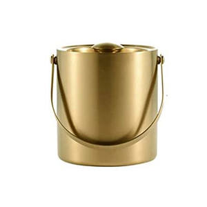 2025 diseño creativo plata Metal cubo de hielo exportador personalizado Nuevo Diseño Acero inoxidable champán hierro cubo de hielo a granel - Product Image 2
