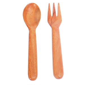 Cucharas de madera natural SERVIDOR DE ENSALADAS DE MADERA JUEGO DE 2 ARMARIOS DE COCINA ÚNICOS HECHOS A MANO - Product Image 5