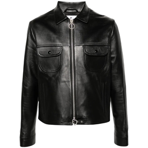 Chaqueta de Invierno de Piel de Oveja Genuina Original para Hombre, Cuello Alto, Logotipo Frontal, Impermeable, Resistente al Viento, Último Diseño, OEM, Alta Calidad, Personalizada - Product Image 1