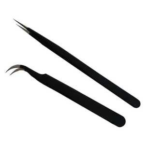 Pinzas para Cejas Reutilizables Antiestáticas de Acero Inoxidable Americanas Albrecht con Punta Puntiaguda - Product Image 1