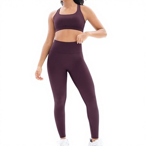 Conjunto de Yoga para Mujer 2026, 2 Piezas, Transpirable, Cintura Elástica, Spandex/Poliéster, Ropa Deportiva para Ciclismo y Entrenamiento, Servicios OEM - Product Image 1