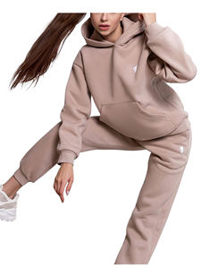 ชุดวอร์ม2ชิ้นสำหรับผู้หญิง,ชุดวอร์มกางเกงวิ่งพร้อมกระเป๋าแบบสวมหัวแขนยาวมีฮู้ด - Product Image 3