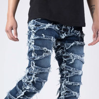 Yığın pantolon özel Logo pantolon Streetwear erkek kargo cepler boy Jogger ucuz fiyat yığını pantolon