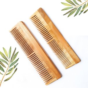 Peine de Madera de Neem Puro, Ecológico, Hecho a Mano, Peine de Madera Natural, Herramienta de Cuidado Ayurvédico para un Cabello y Cuero Cabelludo Saludables - Product Image 3