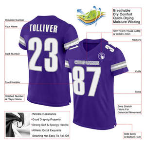 Maillot de Football américain pour jeunes respirant léger uniforme personnalisé pour les séances d'entraînement des écoles universitaires Youth Fit - Product Image 2