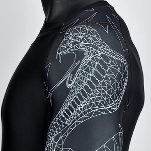 Protector de sarpullido MMA liso de la mejor calidad, protector de manga larga para hombre, protector de sarpullido de compresión de ajuste Regular de manga larga - Product Image 2