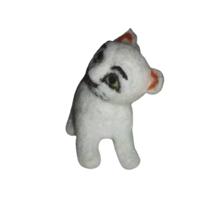 Nepal Handmade Wool <b>Cat</b> Educational Toy for <b>Kids</b> Unisex Felt Handicraft - Product Image 2