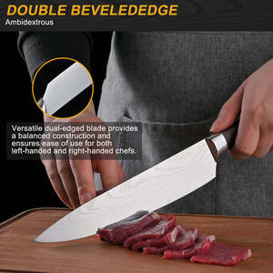Venta al por mayor personalizado de alta calidad OEM ODM servicio Damasco Acero inoxidable cuchillo de Chef japonés cuchillo de cocina profesional - Product Image 5