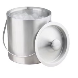 Cubo de hielo de metal nuevo con capacidad personalizada, forma redonda chapada en cobre para fiesta de boda, uso de refrigeración de vino empaquetado en cartón - Product Image 3