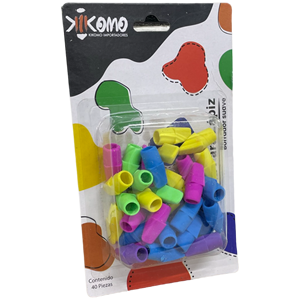 Boîte de 40 gommes à crayon de couleurs assorties - Product Image 3