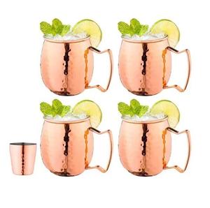 Diamond Design 100% Pure Copper Moscow Mule Mug Taza martillada sólida para el hogar Hoteles Bar Ware Cerveza y Vodka Tazas de cobre - Product Image 4