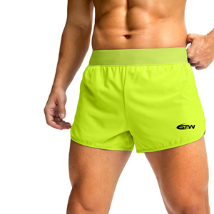 Short de gymnastique de style masculin en tissu extensible léger avec taille élastique et coutures durables conçu pour l'entraînement des athlètes adolescents - Product Image 1