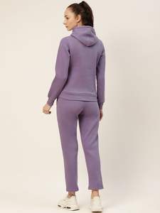 Women Winter Solid Fleece Long Sleeves Pullover Hoodies <b>Straight</b> Leg Sweat Pants Tracksuit Set Elastic Waist Fitness Yoga - Product Image 3