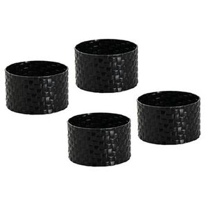 Modern sleek <b>matte</b> black metal napkin ring for contemporary dining parties luxury wedding events or restaurant <b>table</b> decor - Product Image 5