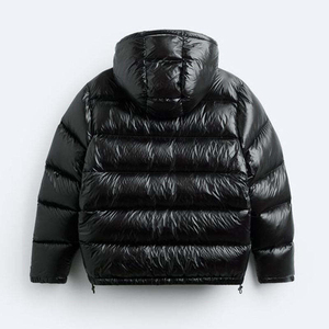 Mens lightweight puffer <b>jacket</b> warm quilted winter coat windproof hooded outerwear for outdoor <b>travel</b> and hiking - Product Image 5
