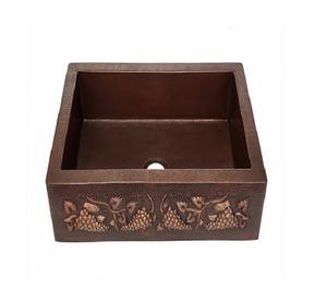 Évier carré en cuivre Meilleur prix Accueil Hôtel Ustensiles Laveuse Cuisine Évier en cuivre Conception martelée Sinke en métal forme carrée - Product Image 5