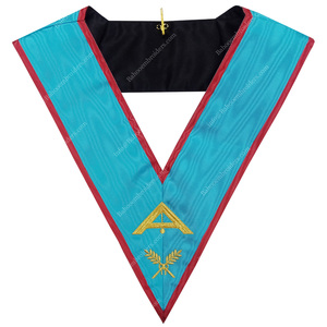 COLLAR MASONIC REGALIA BLUE LODGE ASSR SECRETARIO OFICIAL COLLAR FREEMASON COLLAR BORDADO - Product Image 6